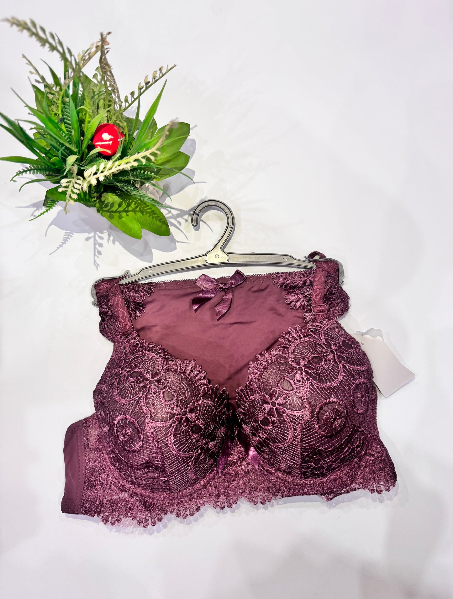 Elegant Cinnamon Lace Lingerie Set