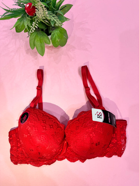 Elegant Lace Underwire Push-Up Bra