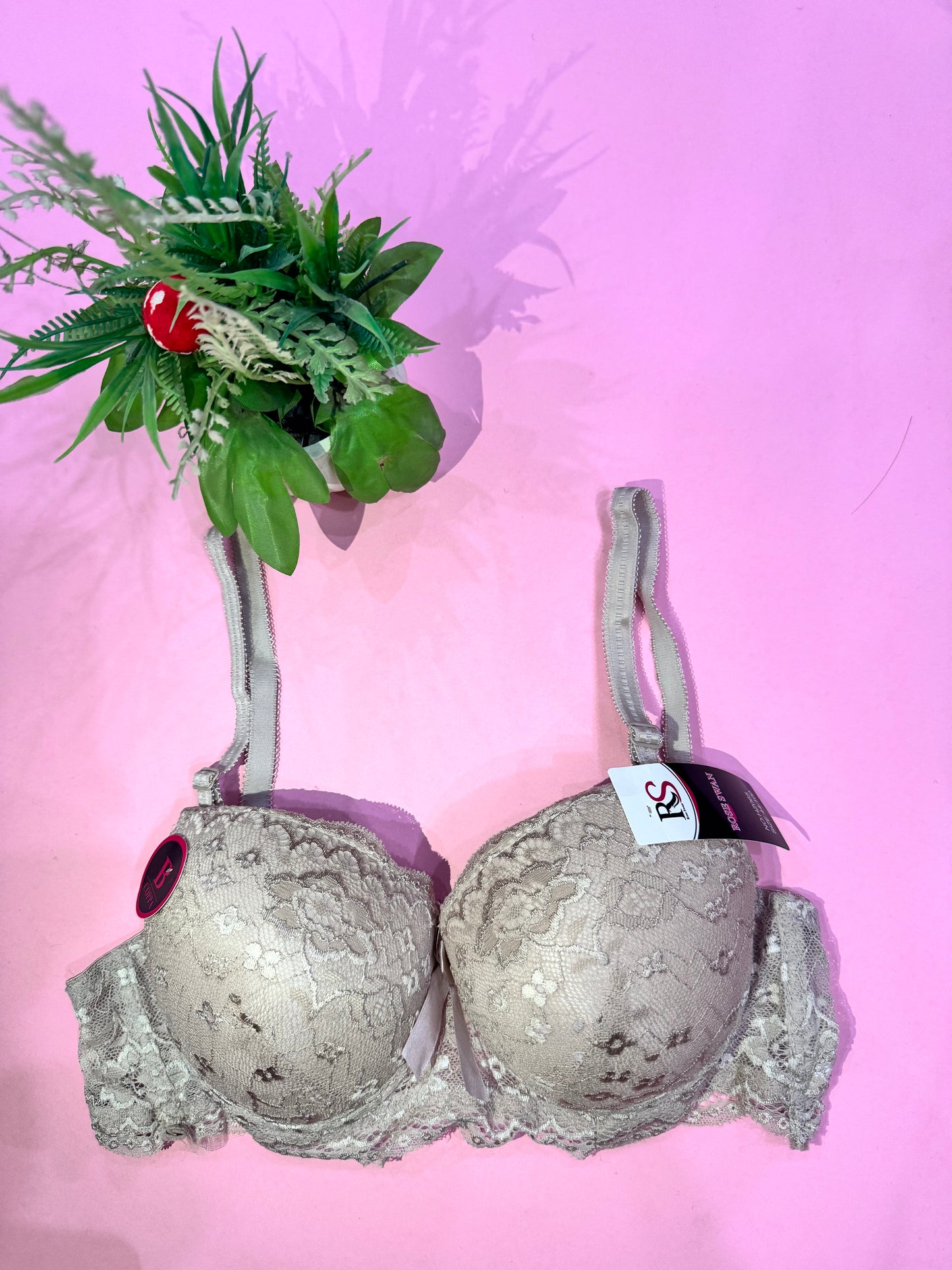 Elegant Lace Underwire Push-Up Bra